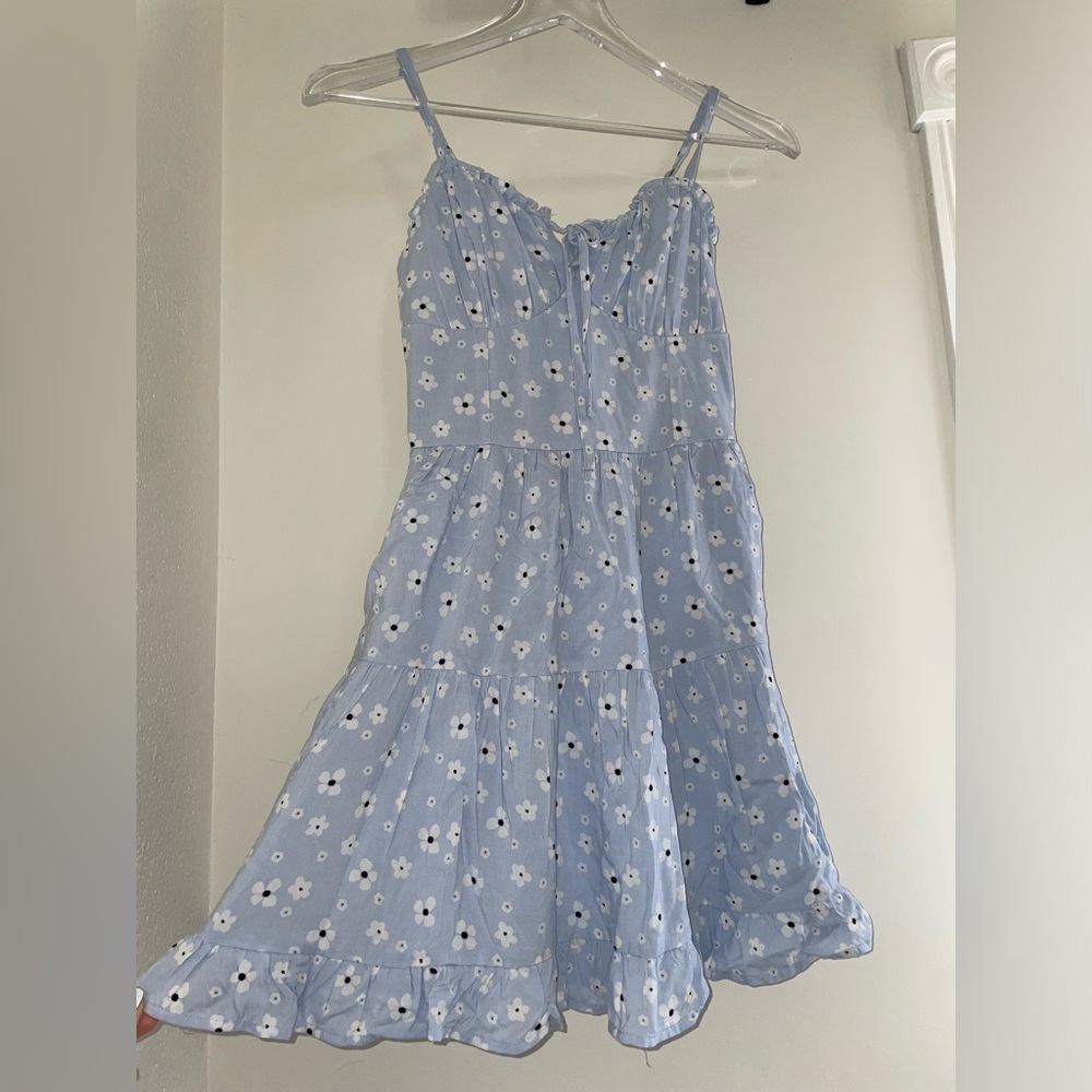 Hollister blue and white flower dress